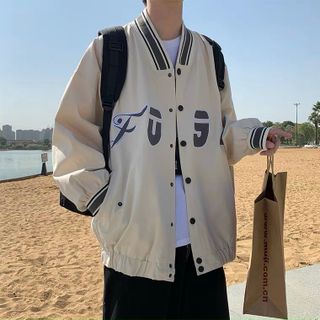Áo khoác dù kiểu bomber logo in 2 thân bao đẹp