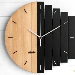 Đồng hồ Gỗ treo tường chất liệu gỗ máy kim thiết kế in theo yêu cầu decor