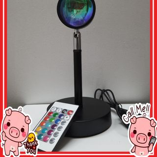 (Có sẵn ở HCM,remote đổi màu) Đèn Hoàng Hôn, Đèn Led Ngủ Sunset kèm Remote đổi màu RGB Hot trend tiktok