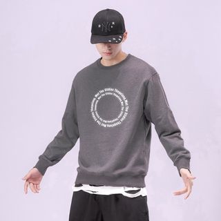 Áo Sweater Vòng tròn chử phản quang