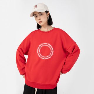 Áo Sweater Vòng tròn chử phản quang