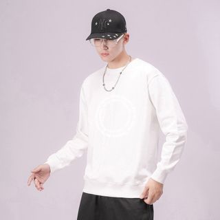 Áo Sweater Vòng tròn chử phản quang