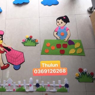 Tranh dạ trang trí góc mầm non