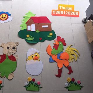 Tranh dạ trang trí góc mầm non