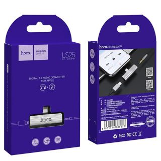 Jack chuyển đổi Hoco LS25 - Lightning to Lightning, 3.5mm