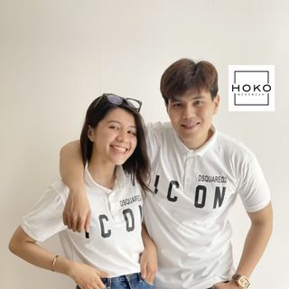 ÁO PHÔNG NAM CỔ TRỤ NGẮN TAY IN CHỮ