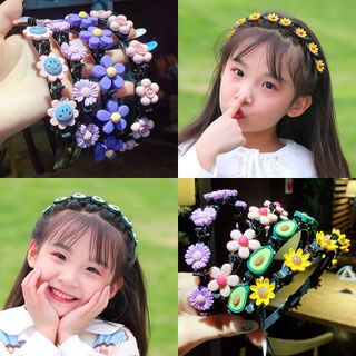 Bờm tóc hoa cúc cho bé