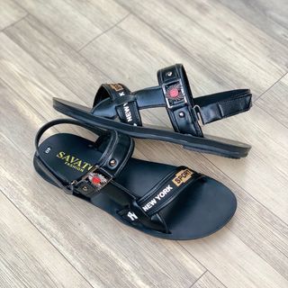 Dép da đế cao su chống trơn trượt