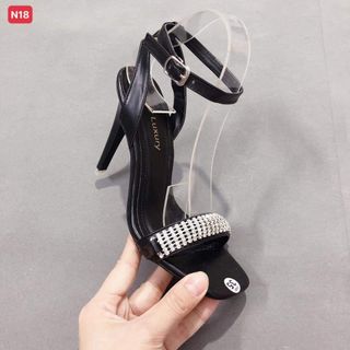 Sandal gót dây đá bản 7f