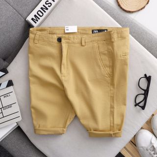 QUẦN SHORT NAM KAKI DÂY KÉO VẢI CO GIÃN