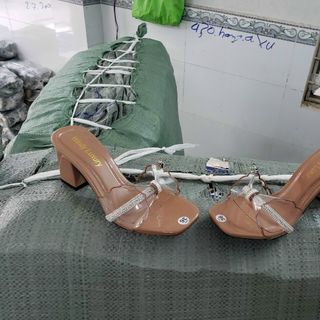 Dép gót nơ kiểu cao 7f