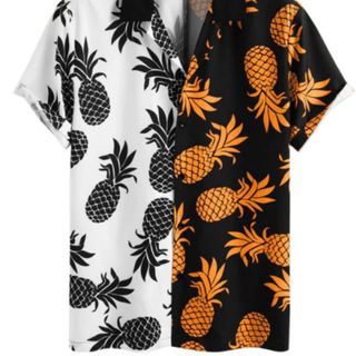 ÁO SƠ MI NAM NỮ CẶP HOẠ TIẾT TRÁI THƠM FORM RỘNG ĐI BIỂN