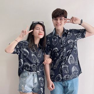 SƠ MI CẶP HOẠ TIẾT FORM RỘNG HÌNH TỰ CHỤP HOKO