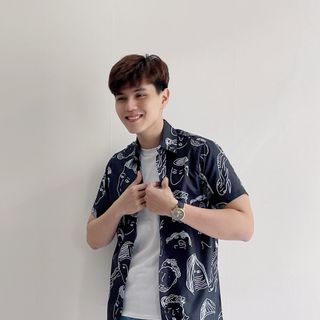 SƠ MI CẶP HOẠ TIẾT FORM RỘNG HÌNH TỰ CHỤP HOKO