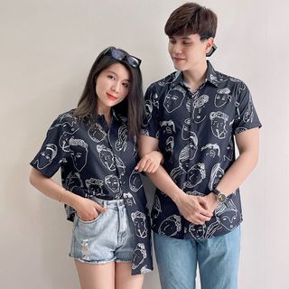 SƠ MI CẶP HOẠ TIẾT FORM RỘNG HÌNH TỰ CHỤP HOKO