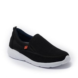 Giày Slip-On Nam Xỏ Trơn Quai Lưới Đế Đi Siêu Nhẹ Màu Đen BQ, GTT 982