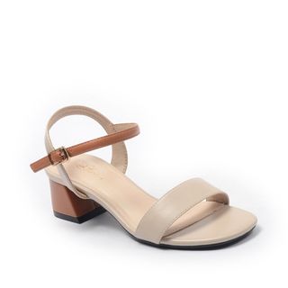 Giày Cao Gót Quai Mảnh, Quai Gài Phối Hai Màu Thiết Kế Gót Vuông Đế 5cm GI-BQ040 BQ
