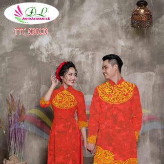 Xưởng sỉ-ĐAN LÊ ÁO DÀI ĐÔI 091