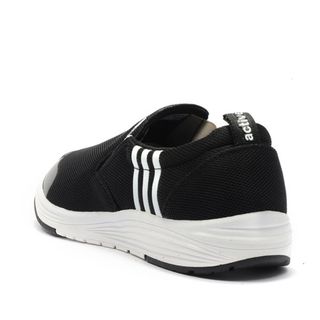 Giày Thể Thao Slip-on Nam Xỏ Lưới Phối Logo BQ Ba Sọc Màu Đen, GTT TTN17