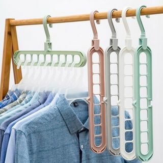 Móc treo quần áo đa năng 9 lỗ thông minh, tiết kiệm diện tích