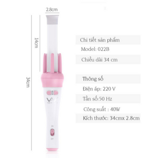Máy Uốn Tóc Xoăn Xoay Tự Động 360 VIVID & VOGUE,Máy Làm Tóc Uốn Xoăn Tự Động