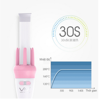 Máy Uốn Tóc Xoăn Xoay Tự Động 360 VIVID & VOGUE,Máy Làm Tóc Uốn Xoăn Tự Động