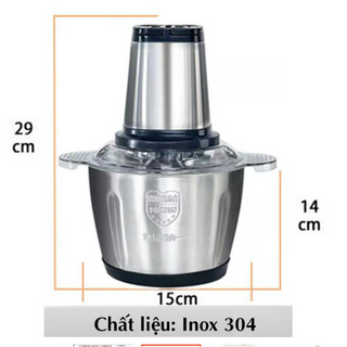 Máy Xay Thịt, Xay Đa Năng Cối Inox Không Gỉ 4 Lưỡi Dao Kép Siêu Sắc Bén- Say thịt, Cá, Hoa Quả, Tỏi ớt