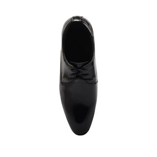 Giày Tây Nam Xỏ Dây Trơn Công Sở Màu Đen, Đế 3cm GT 6363 BQ