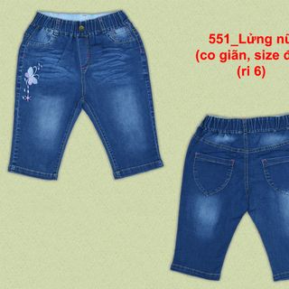 Quần lửng jean bé gái