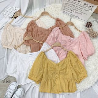 Áo babydoll nhíu ngực A363 giá sỉ