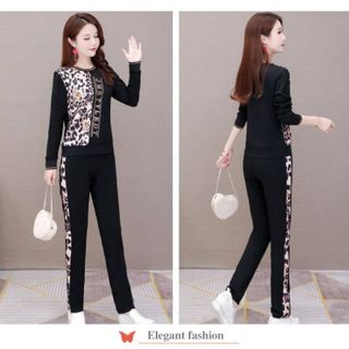 [CAO CẤP] Bộ đồ nữ cotton phối họa tiết beo 3d siêu sang TT4811