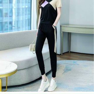 [CAO CẤP] BỘ ĐỒ THỂ THAO COTTON PHỐI MÀU TT492