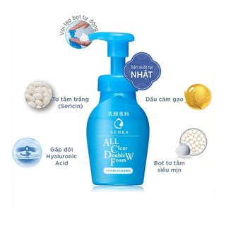 Bọt Rửa Mặt Tẩy Trang Senka Double W Foam 150ml