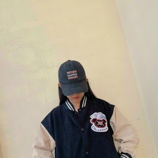 Áo khoác nhung kiểu bomber logo in siêu chất