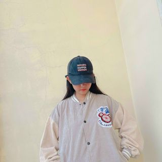 Áo khoác nhung kiểu bomber logo in siêu chất