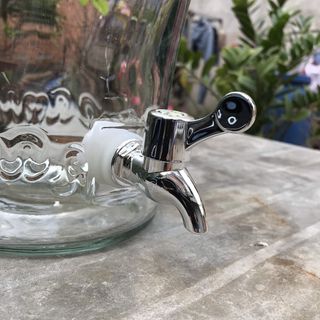 Bình Ngâm Rượu Sâm Hoa Văn Chân Mây Thủy Tinh Có Van & Không Van