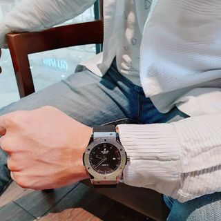 Đồng hồ nam dây da Hub,lot