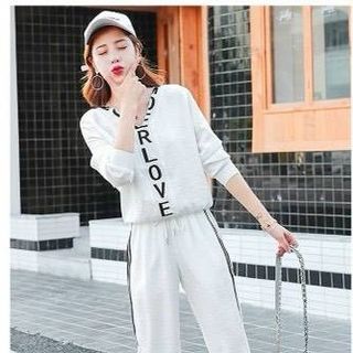 [CAO CẤP] Bộ đồ nữ thể thao cotton cổ V TT496_HÀNG XUẤT NHẬT-HÀN