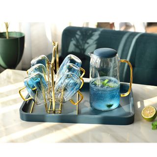KHAY TRÀ GỖ XANH CẠNH TRÒN SANG TRỌNG CHỐNG ẨM MỐC