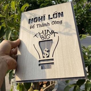Tranh Decor Gỗ tạo động lực "Nghĩ lớn để thành công"