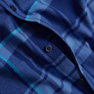 [size to 50-110kg] Áo sơ mi ngắn tay sọc carô trẻ trung