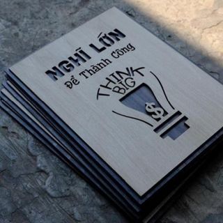 Tranh Decor Gỗ tạo động lực "Nghĩ lớn để thành công"