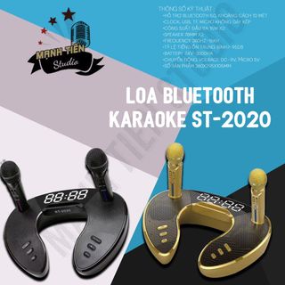 Loa bluetooth cao cấp ST 2020 - Dàn âm thanh karaoke mini - Mặt đồng hồ led cực đẹp giá sỉ