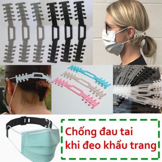 Tai giả chống đau tai đeo khẩu trang nhựa nguyên sinh an toàn gói 10 cái giá sỉ