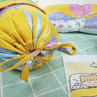 Bộ gối chặn sơ sinh cotton satin Hàn Quốc