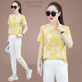 [CAO CẤP] Bộ đồ thể thao cotton phối họa tiết 3d TT485_HÀNG XUẤT NHẬT-HÀN