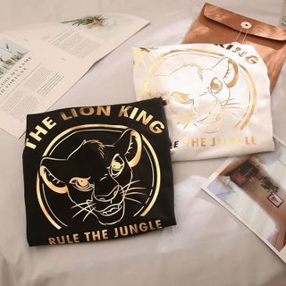 Áo thun phản quang ngũ kim loại THE LION KING thời trang