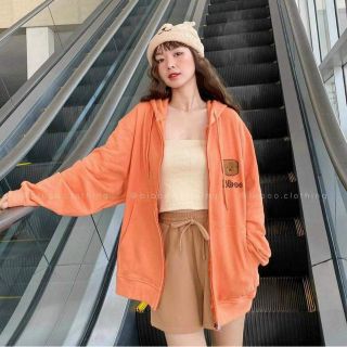Áo khoác dây kéo nỉ PE GẤU BIBOo