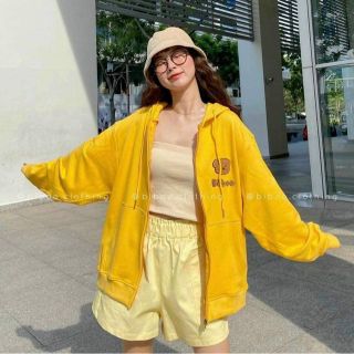 Áo khoác dây kéo nỉ PE GẤU BIBOo