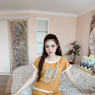 Bộ Đồ Quần Cộc Áo Cộc Đũi Hàng Cao Cấp Hoạ Tiết Chiếc Pá